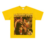 Film Star T Shirt Movie Trend Pure Cotton Short Sleeve Loose round Neck Nostalgic T-shirt
