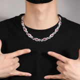 Chains hiphop hip hop rap 13mm red eyes 8-figure chain Royalty St. Valentine's