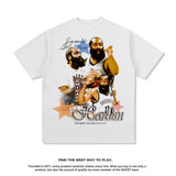 Nba T Shirt Summer James Vintage Printed Short-Sleeved T-shirt Heavy