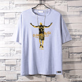 Basketball Sports T Shirt Short-Sleeved T-Shirt Men'S Magic Mcgrady No. 1 Basketball Sports Training Wear Student Loose