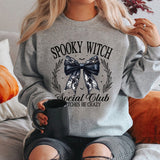 Halloween Bow Spooky Club Print Women Sweatshir