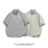 Men Shirts Summer Short Sleeve Shirt Men's Loose Men's Tops Casual