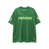 CHH Chrome Heart T Shirts Croix Cross Color Leather Printed Short Sleeve T-Shirt