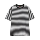 Mariner Shirt Striped Short-Sleeved T-shirt Cotton Summer round Neck Semi-Loose