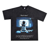 Film Star T Shirt Pure Cotton Loose Short Sleeve Retro Trendy round Neck Loose T-shirt for Men