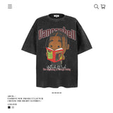 American vintage street T-shirt men's loose top