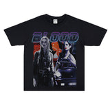 Film Star T Shirt Street Style Short Sleeve Loose Retro American Cotton Printed T-shirt