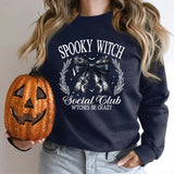 Halloween Bow Spooky Club Print Women Sweatshir