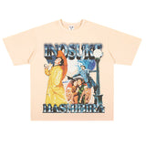 Film Star T Shirt Old Movie Singin'in the Rain Loose Retro Street Pure Cotton American T-shirt Men and Women