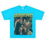Film Star T Shirt Movie Trend Pure Cotton Short Sleeve Loose round Neck Nostalgic T-shirt