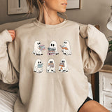 Ghost Reading Books Sweater Bookish Halloween Sweatshirt