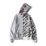 Aape Hoodie Men's Color Matching Camouflage Coat Casual Thin Hoodie