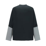 Unisex long-sleeved shirt autumretro color matching