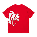 Synaworld T Shirts central cee Short Sleeve Classic Letter Print Loose Casual T-Shirt