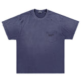 ERD T Shirts Retro Gradient Dyeing Short Sleeve T-shirt