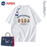 Nasa T Shirt Short Sleeve T-Shirt Men'S Summer Half Sleeve Loose Half Sleeve T-Shirt