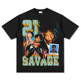 21 Savage T Shirts Loose Distressed T-shirts