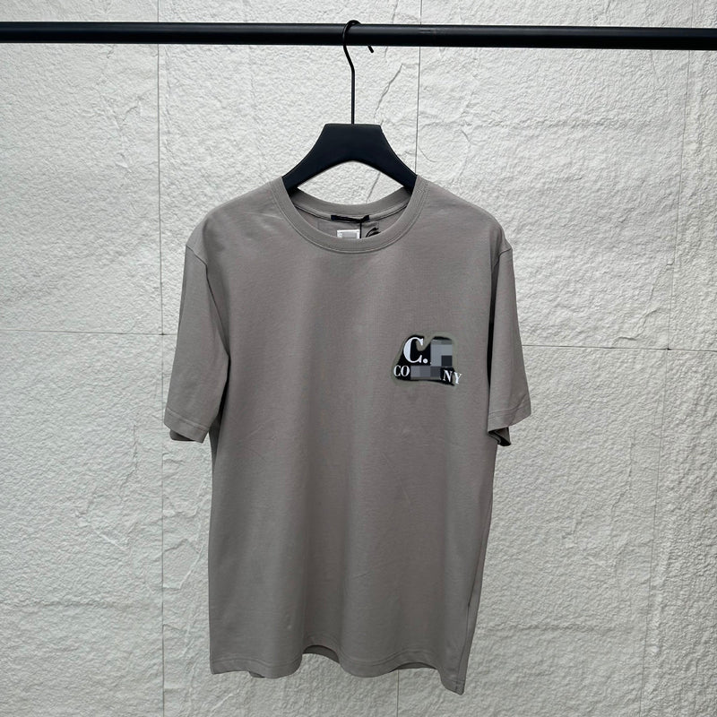 Cp Company T Shirts Embroidery Casual Crew Neck Short Sleeves