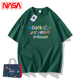 Nasa T Shirt Cotton Short Sleeve Couple T-Shirt Summer Half Sleeve Men