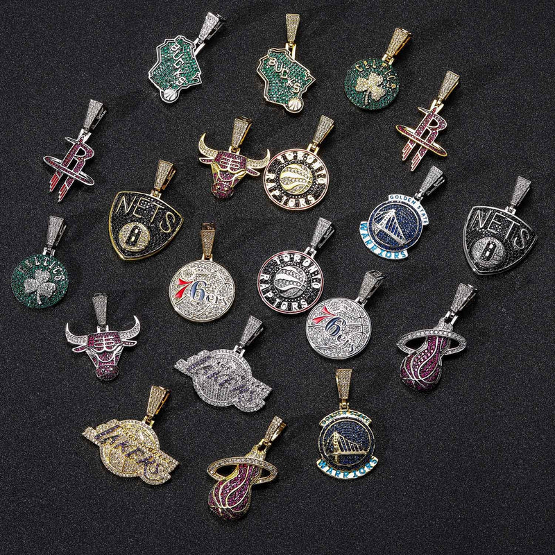 NBA Team Pendants Hip Hop Celtic Ball