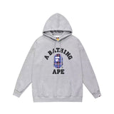 Bathing Ape Hoodie Autumn/Winter Letter Print Loose Hoodie Pullover Ape Sweater