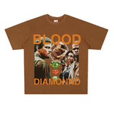 Film Star T Shirt Loose Heavy American Retro Street Cotton T-shirt Men and Women