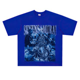 Film Star T Shirt Trendy Cotton Short Sleeve Loose round Neck Retro T-shirt for Men and Women