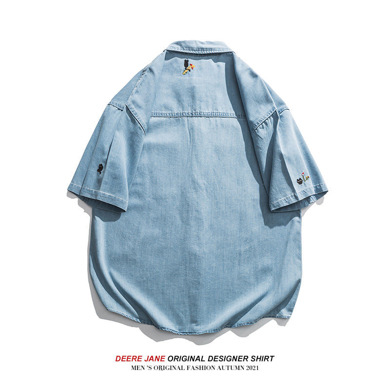 Men's Shirts Loose Denim Shirt Men's Summer Coat