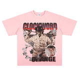 Film Star T Shirt Loose American Retro Street Cotton Crew Neck Personality T-shirt Men and Women