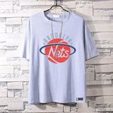 Basketball Sports T Shirt Summer Round Neck All-Matching Loose Short Sleeve T-Shirt Men