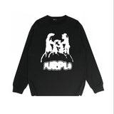 Purple Brand Long Sleeve T-Shirt Fashion Loose Long Sleeve Top