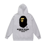 Bathing Ape Hoodie Autumn/Winter Letter Print Loose Hoodie Pullover Ape Sweater