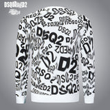 Dsq2 Hoodie DSQ Lian D2 Autumn and Winter Printing Sweater Trendy Men