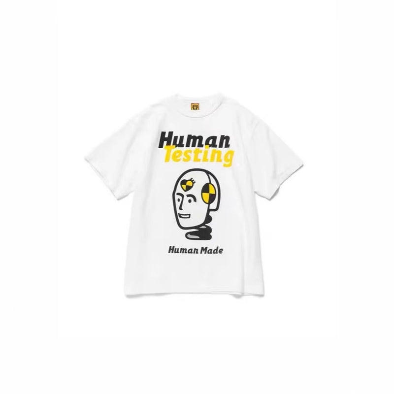 Men T-shirts HUMAN Robot Cat Printed Short Sleeve T-Shirt