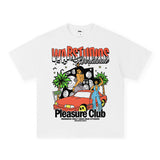 Vintage T-shirts Printed Short Sleeve T-Shirt Summer Casual Trend Brand Loose Cotton