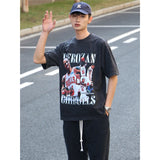 Basket Ball Star T Shirt Demar Derozan Short Sleeve Printed American T-shirt Retro Pure Cotton