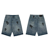 Chrome Heart Shorts Summer Denim Shorts