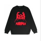 Purple Brand Long Sleeve T-Shirt Fashion Loose Long Sleeve Top