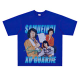 Film Star T Shirt a Pop Singer. Samuel Hui Commemorative Edition Printed Loose Heavy T-shirt