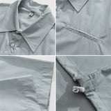 Men Shirts Summer Pure Cotton Solid Color White Shirt Men Baggy Coat
