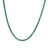 Chains Green Zircon Necklace 3mm Tennis Chain Fashion St. Valentine's Spectrum