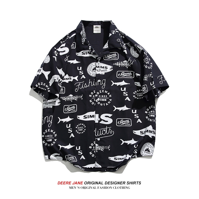 Men's Shirt Short-Sleeved Shirt Men's Summer Loose Casual