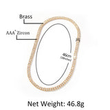 Chains 4mm Zircon Tennis Chain Necklace with St. Valentine's Spectrum