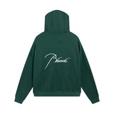 Rhude Hoodie Embroidered Loose-Fitting Hoodie Cardigan Sweater