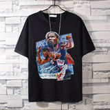 Basketball Sports T Shirt Loose Basketable Nets Durant Korean Style Trendy Printing Basketball Sport Short Sleeve T-Shirt Men