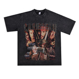 Film Star T Shirt Trendy Cotton Short Sleeve Loose round Neck Retro Design T-shirt for Men and Women