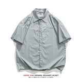 Men Shirts Summer Pure Cotton Solid Color White Shirt Men Baggy Coat