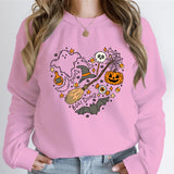 Fall Sweatshirt Women Heart Print
