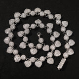 Chains Hip Hop Necklace Zircon Love Necklace ins Wind Spectrum St. Valentine's
