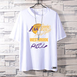 Basketball Sports T Shirt Summer Short-Sleeved T-Shirt Men'S And Women'S Nba Lakers Weishao Leisure Sports